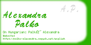 alexandra palko business card